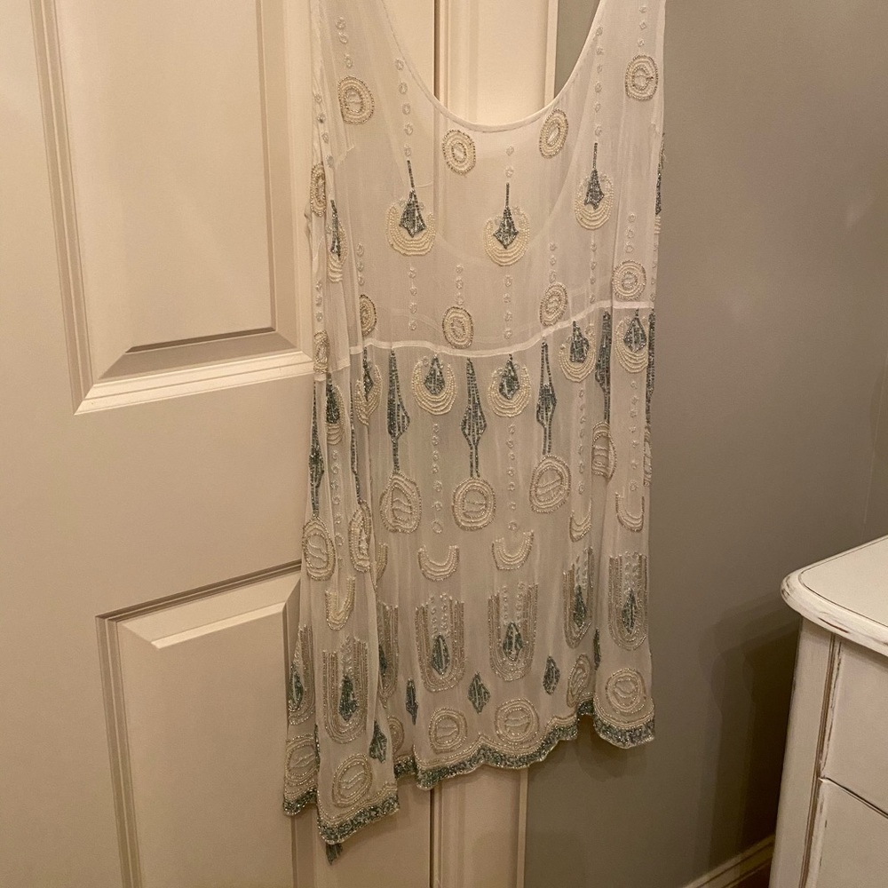 Free people sheer beaded dress